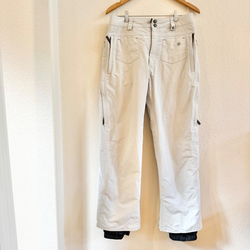 Burton‎ Radar Snowboard Ski Pants Women's Medium Off-White Gray Waterproof